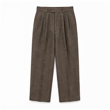 Pantalón de pinzas vintage sobre fondo blanco