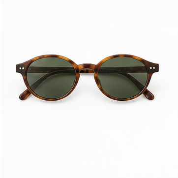 Gafas de sol vintage de acetato sobre fondo blanco